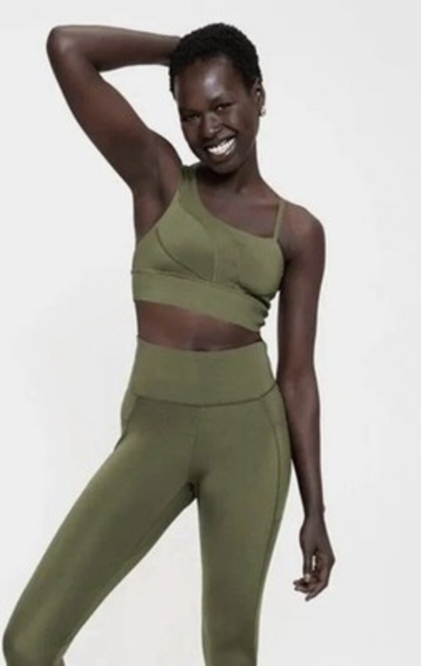Phoenix Activewear & Intimates Malibu Bold Shoulder Bra Green 2X C-DD #172